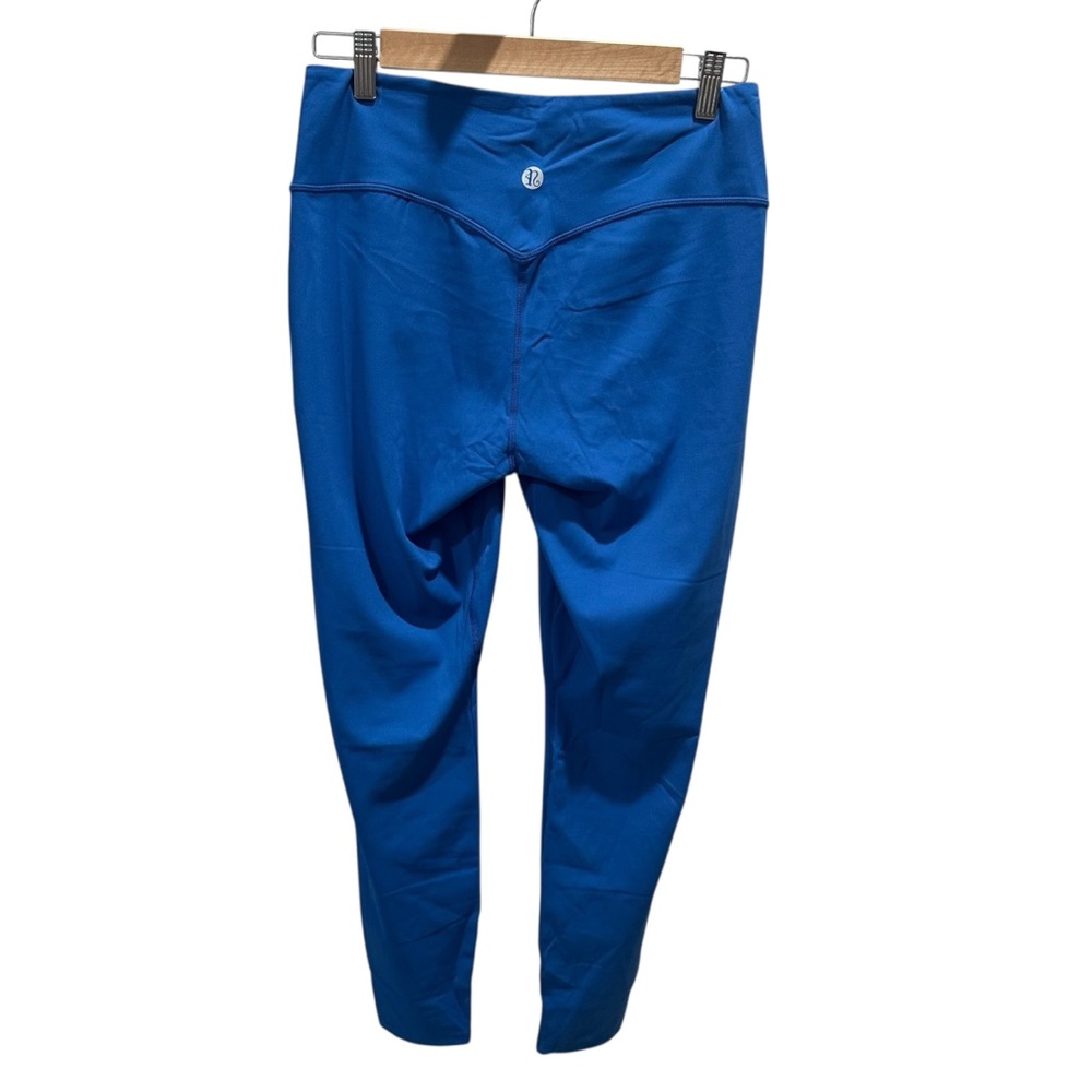 New Running Girl Women's Leggings Size L High Waisted Buttery Soft Deep Blue - Picture 8 of 9